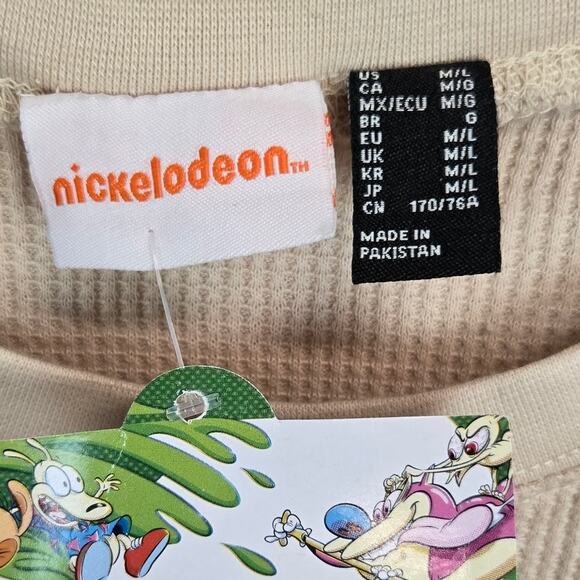 Nickelodeon Rugrats Cartoon Graphic Thermal M/L Long Sleeve Crop Animated 90's - Picture 4 of 9